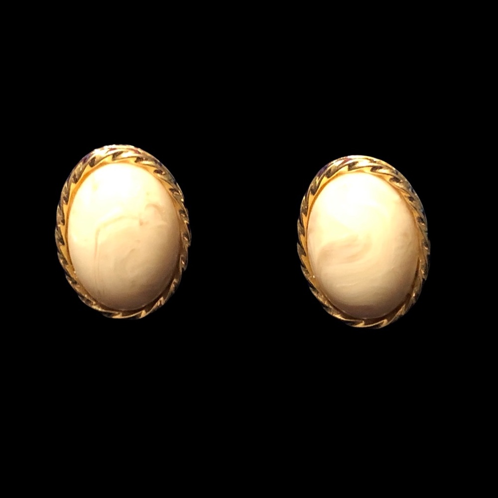 Trifari Pierced Style Earrings.